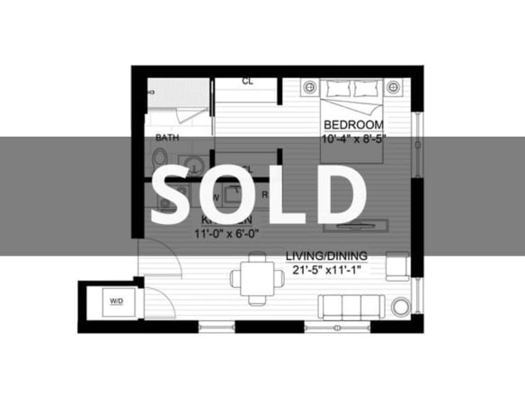 unit 3 floorplan with sold banner